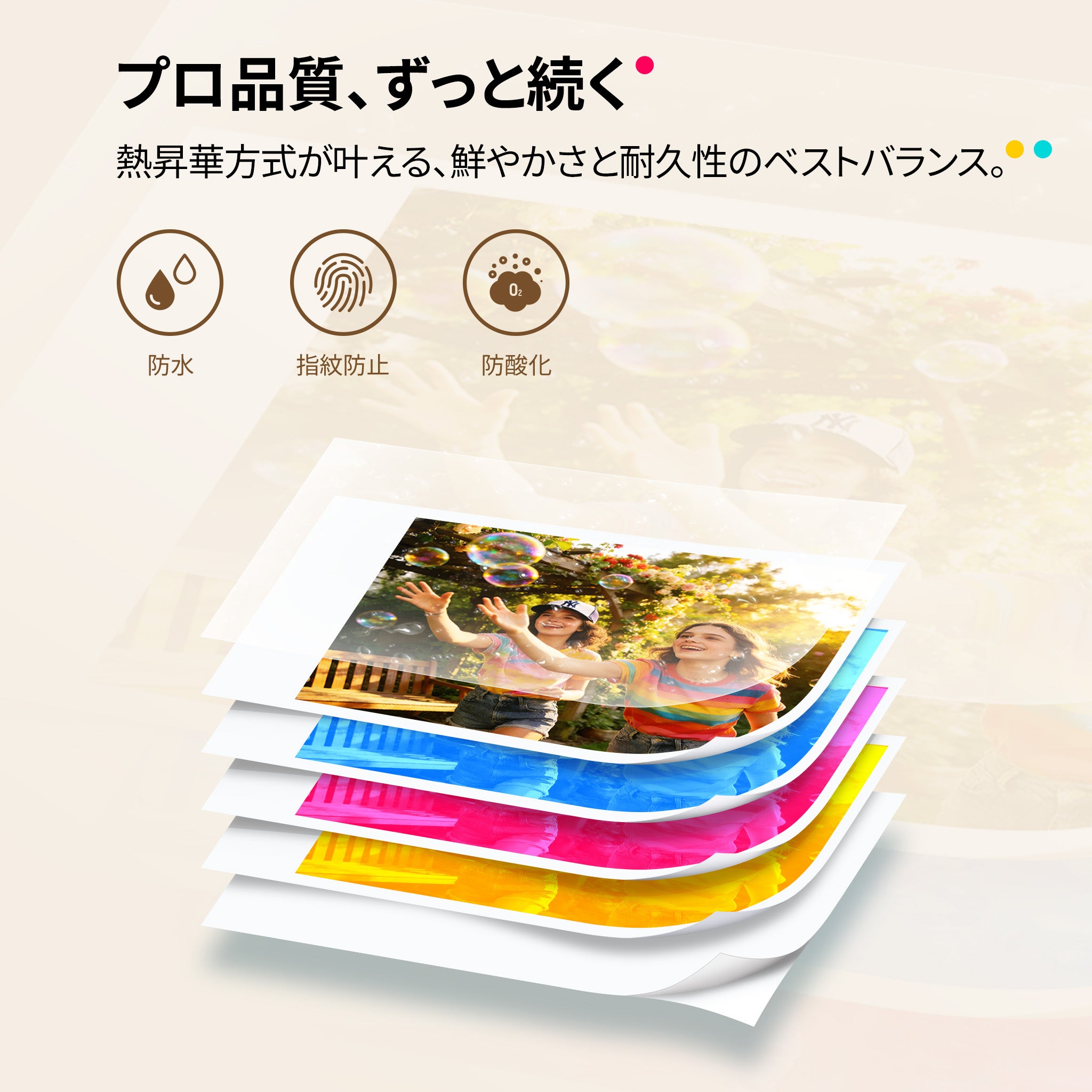 Liene Pearl N200 Pro ポータブルフォトプリンター セット(ゴールド)