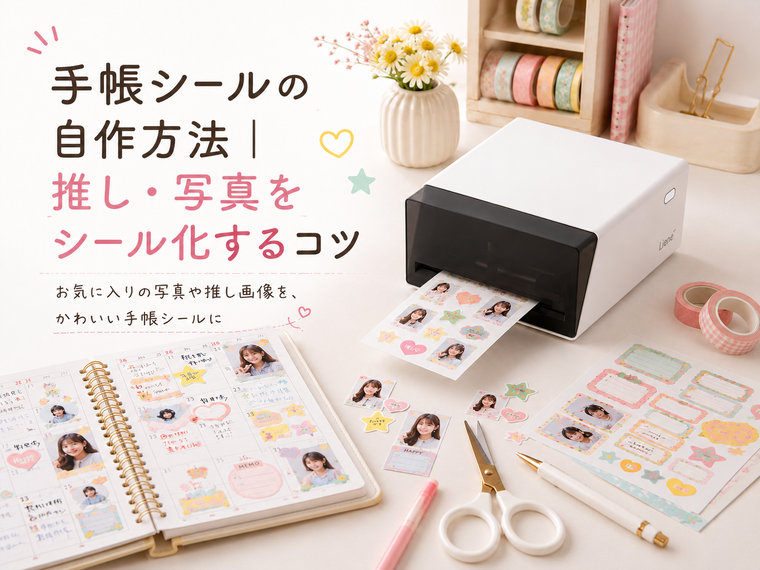 手帳シールの自作方法｜推し・写真をシール化するコツ