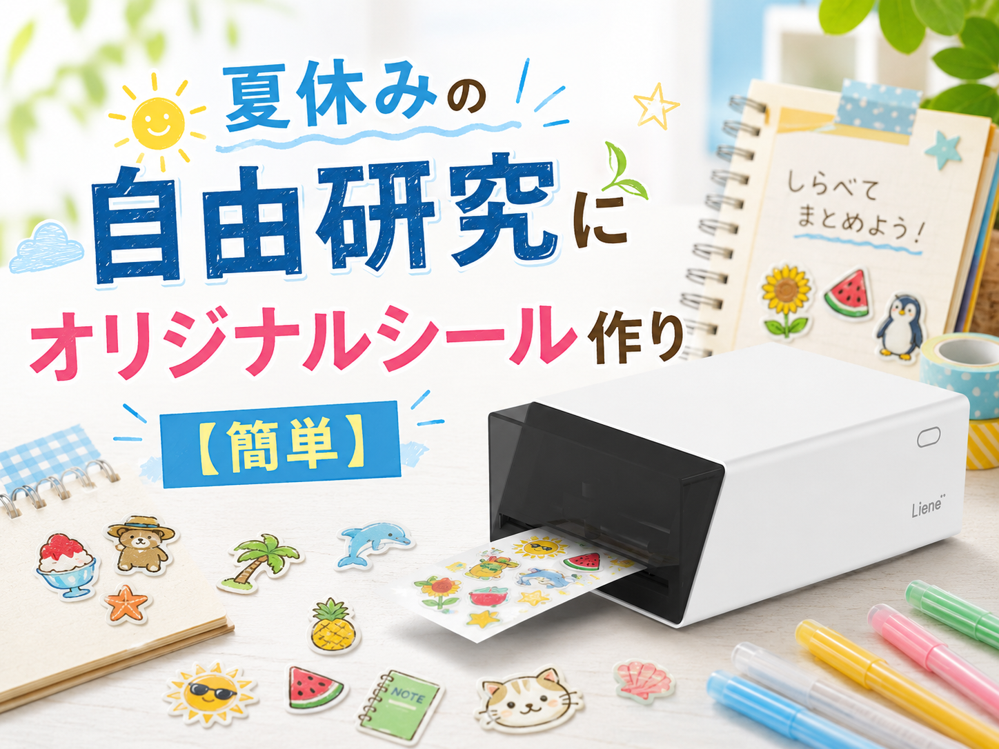 夏休みの自由研究にオリジナルシール作り【簡単】