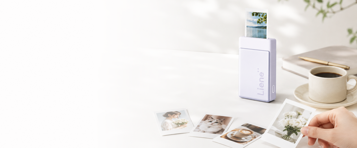 Liene Pearl N200 Pro ポータブルフォトプリンター セット（パープル）