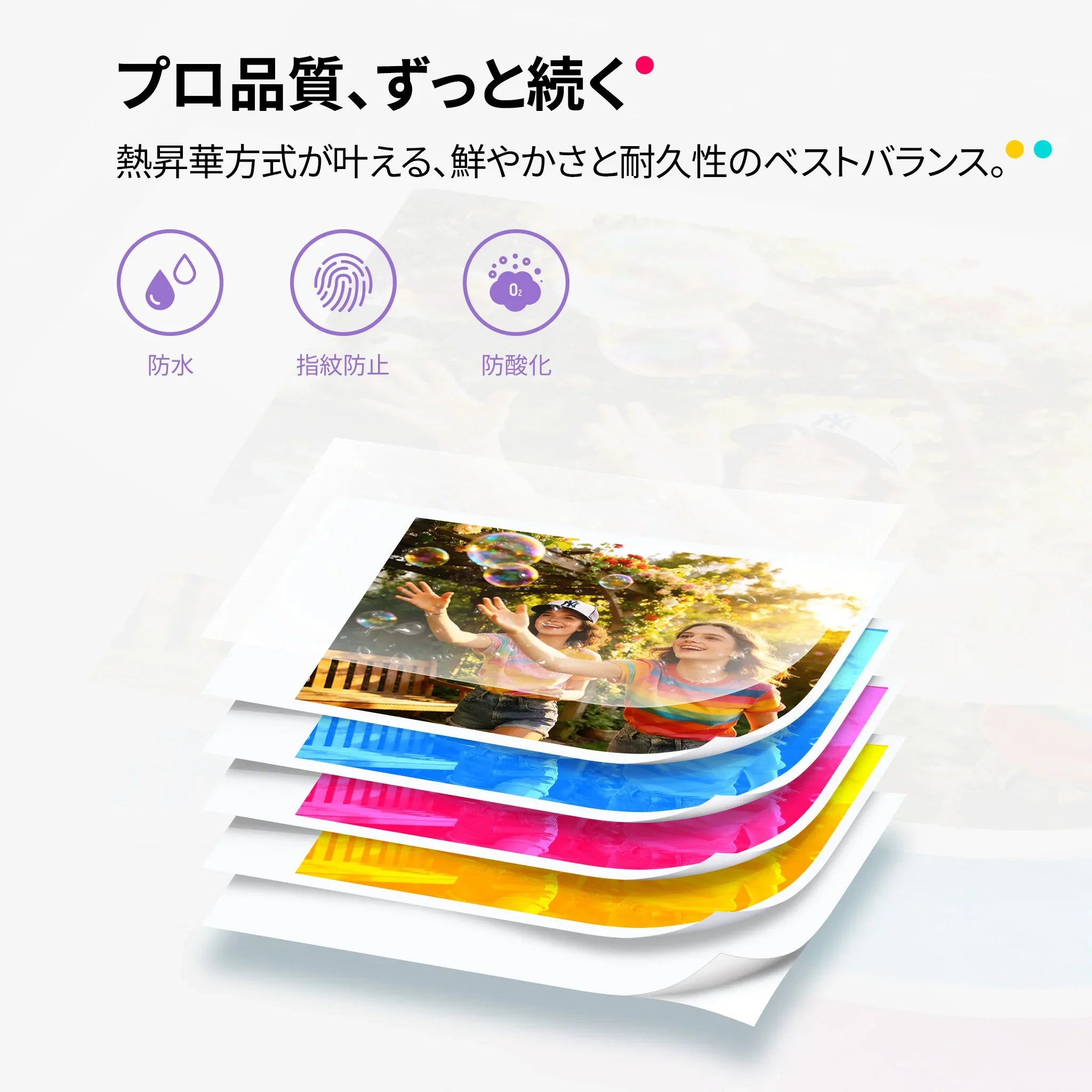 Liene Pearl N200 Pro ポータブルフォトプリンター セット（パープル）