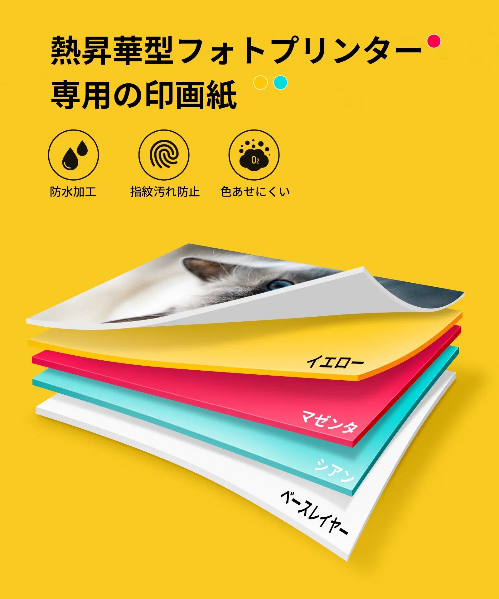 PixCut S1専用 4x6フォト用紙とインク - 写真印刷に適したセット